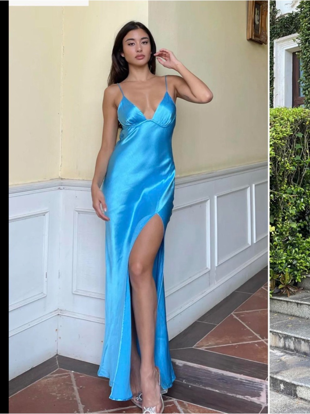 bec + bridge Topaz Satin Maxi Dress Ren Split